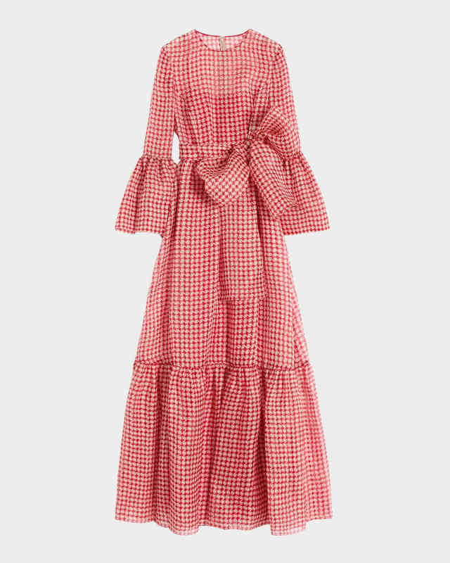 Vichy Opticool Organza Ruffle Gown